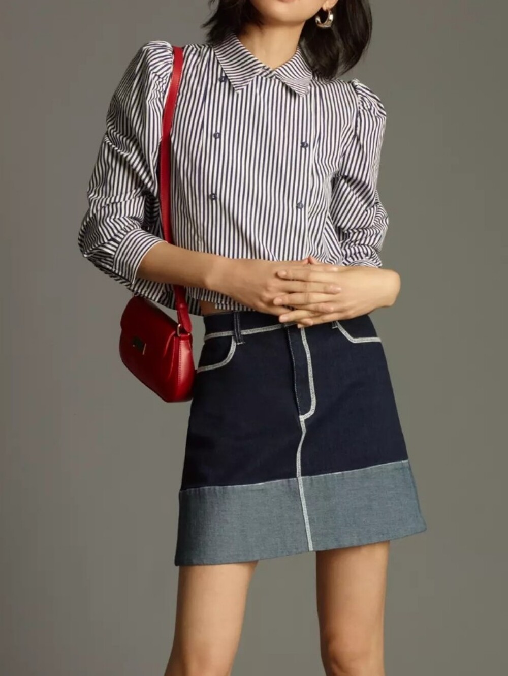 Hunter Bell Annette Top NWOT Sz 2 Striped Cropped - Picture 9 of 10
